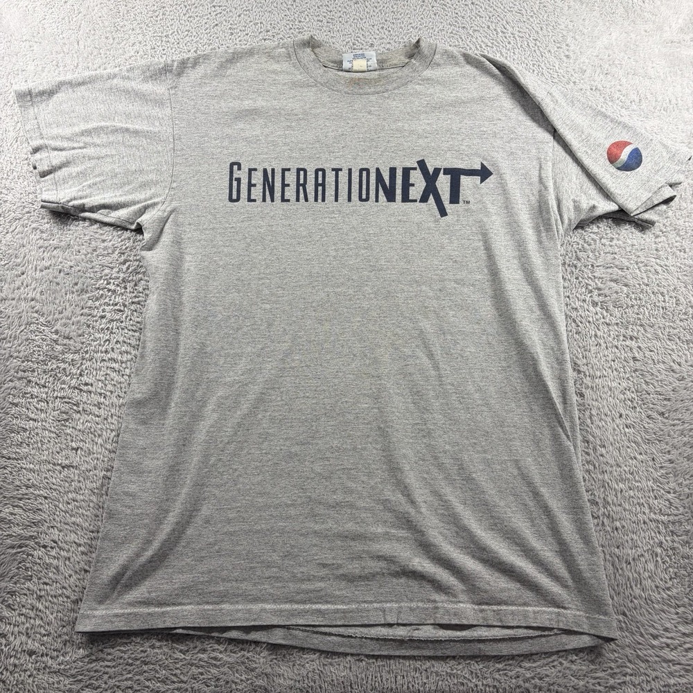 VINTAGE Pepsi Promo‎ Shirt Mens Large / XL Gray Generation Next Single Stitch